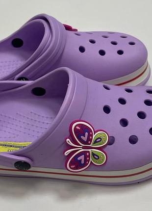 Дитячі літні шльопанці крокси шльопа фіолет 34 розмір для дівчинки