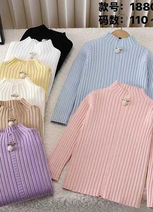 Дитячий светр для дівчинки в розмірі 110-150 см (розміри уточнюйте) 130, молочний