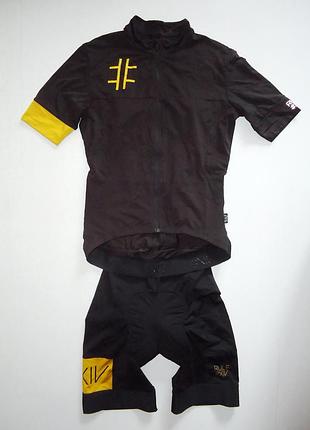 Велокостюм rule#xiv #m series jersey bib shorts black orange велоформа (м)