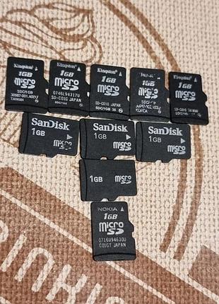 Карта памяти 1 гб microsd 3.38-8.41/9.55-18.1 kingston sandisk nokia