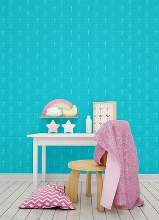 3d панель самоклеюча 700х770х5мм цегла бірюза (002-5) sw-00000084 5