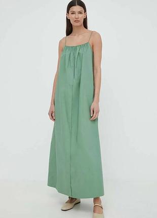 Alloriginal com ua бавовняна сукня by malene birger колір зелений maxi розкльошена розміри запитуйте