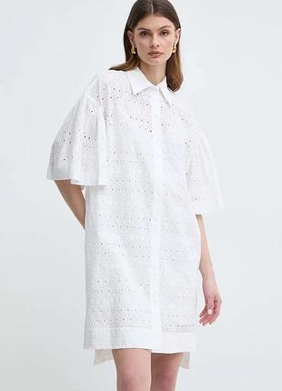 Alloriginal com ua бавовняна сукня karl lagerfeld колір білий mini розкльошена розміри запитуйте