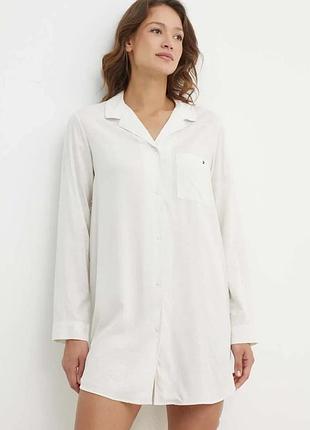 Alloriginal com ua нічна сорочка tommy hilfiger жіноча колір бежевий uw0uw05234 розміри запитуйте