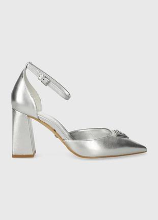 Alloriginal com ua шкіряні туфлі guess barsyn колір срібний каблук блок flpbsy lem08 розміри запитуйте