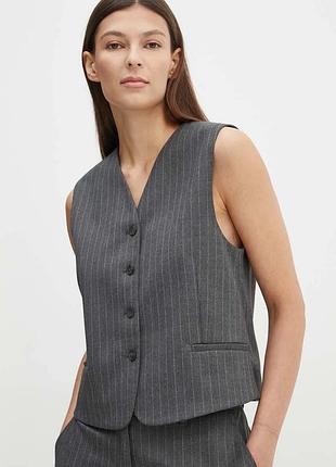 Alloriginal com ua жилетка з домішкою вовни marc o'polo колір сірий однобортний 408026381013 розміри запитуйте