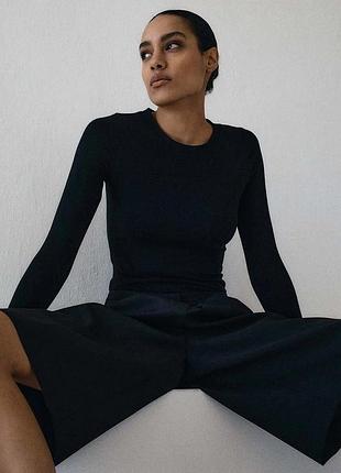 Alloriginal com ua бавовняний лонгслів muuv. souple колір чорний souple розміри запитуйте