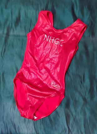 Гимнастический купальник трико для танцев, занятий гимнастикой или спортом для девочки 12-14 лет