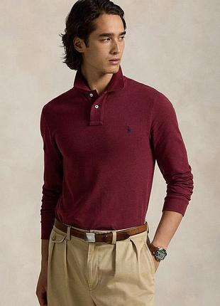 Alloriginal com ua бавовняний лонгслів polo ralph lauren колір коричневий меланж 710681126 розміри запитуйте