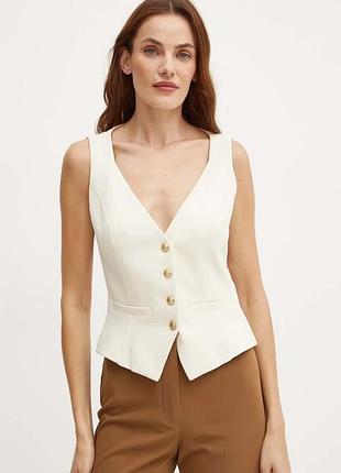 Alloriginal com ua безрукавка guess fatima колір бежевий однобортна w4yn53 wfwx2 розміри запитуйте