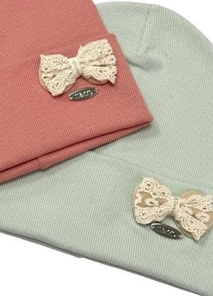 Шапка весна - осінь подвійний рубчик