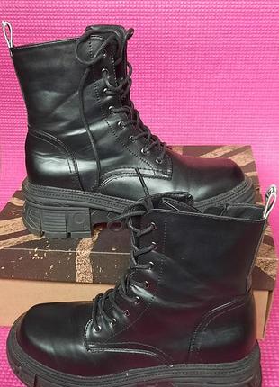 Сапоги девчачьи зимние, черные