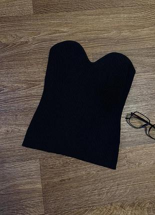 Корсетный топ из плотной вискозы фигурная вязка