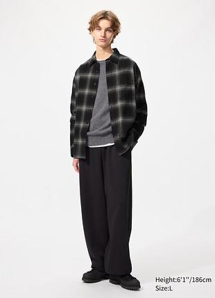 Фланелева сорочка в клітинку бренду uniqlo в двох кольорах, розмір м, л