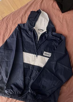Disney wdwc анорак oversize унисекс серо-белый windbreaker