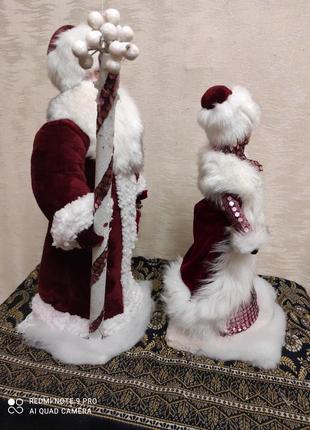 Дед мороз и снегурочка ручной работы3 фото