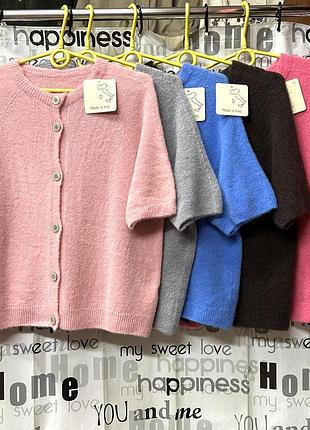 Нарядные кардиганы на пуговицах, альпака + шерсть, италия, s-xl