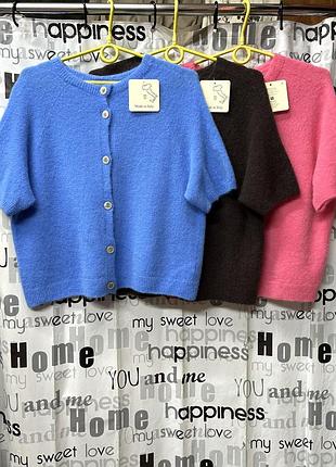 Короткие кардиганчики на пуговицах, альпака + шерсть, италия, s-xl