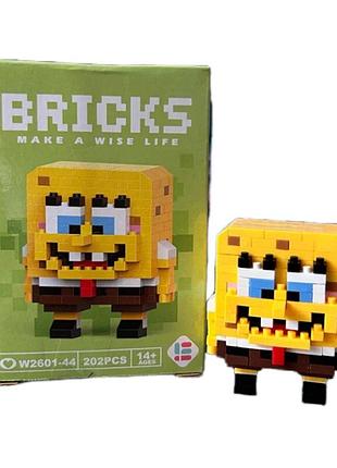 Конструктор bricks "губка боб" (202 деталі) c1046