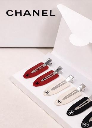 Подарунковий набір заколки зажими пакет chanel