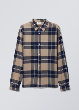 Шикарна  фланелева сорочка сорочка в клітинку weekday