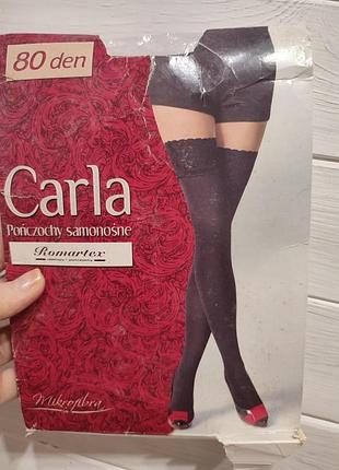 Щільні 80 ден пурпурні панчохи на силіконі 4-й розмір