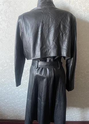 Шкіряний плащ р.l dkny 8