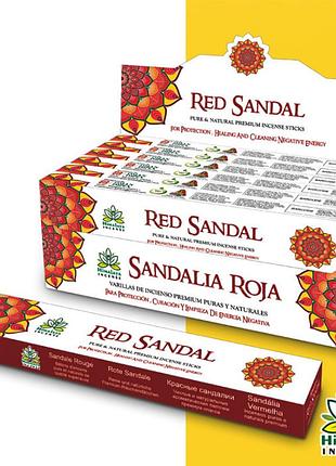 Ароматические палочки himalaya mandala red sandal 15 грамм красный сандал, благовония индия