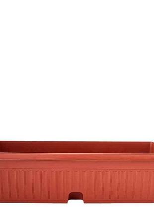 Горшок для цветов терра с подставкой балконный 50*19см терракот 112091 тм алеана