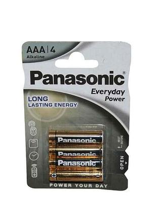 Батарейка щелочная lr03/aaa everyday power 4шт (блистер) тм panasonic