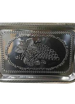 Поднос нерж. сталь 32х22х2 виноград 2047 тм china