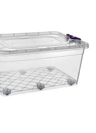 Контейнер 60л пл. с крышкой на колесах тм asude plastik