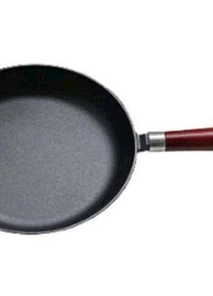 Сковорода чугунная 26см с деревянной ручкой тм biol
