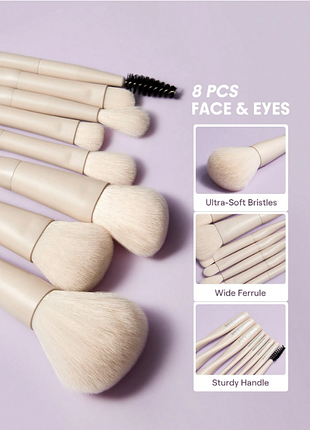 Набір пензлів для макіяжу sheglam pro core brush kit (8 шт.) (5851)