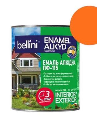 Емаль алкідна пф-115 помаранчевий 2,8кг тм bellini
