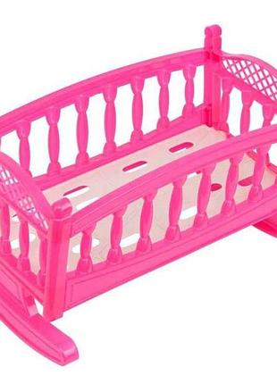 Мебель 20х21х34см кроватка малая no 3 розовый 006/6 тм bamsic