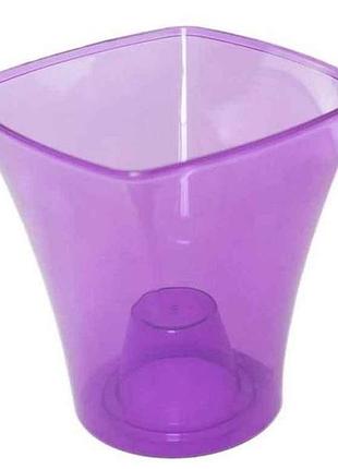 Кашпо 1,5л квадро сиреневый тм эталон-с