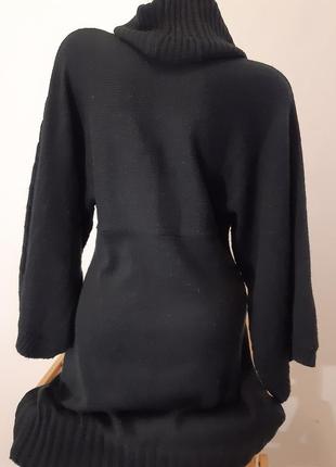 Трикотажное платье-свитер, туника, воротник-хомут, размер m/ l, maggy london5 фото