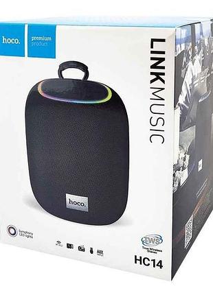 Портативна колонка hc14 чорна 13,5х11х11см тм hoco