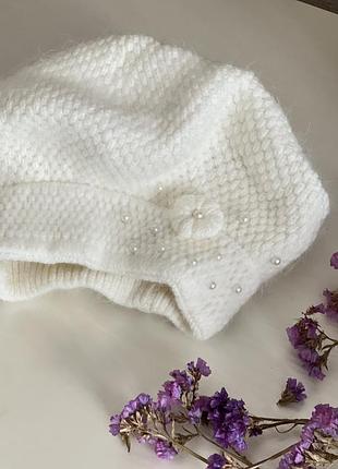 Тепла шапка берет 3