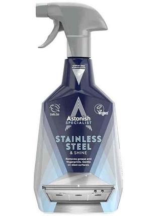 Средство для чистки металлических поверхностей и нержавейки 750мл триггер тм astonish