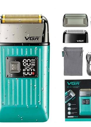 Електробритва шейвер vgr v-357 безпровідна зелений