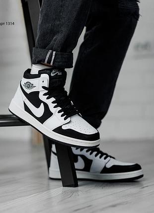 Кросівки 41-45 nike air jordan 1 retro high white black
