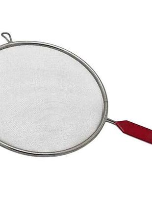 Сито с красной ручкой нержавеющая сталь 18см vt6-14655 тм vitol