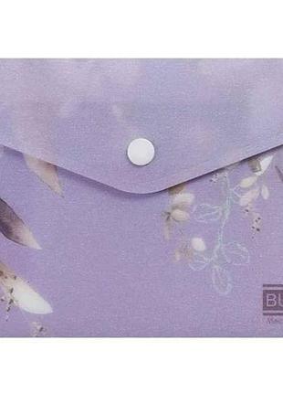 Папка на кнопке dl arabeski пластик сливовый тм buromax