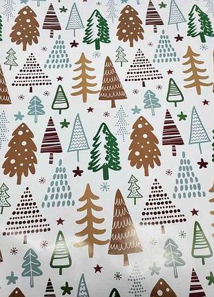 Бумага упаковочная новогодний 70*100см (10л/уп) 22748-14 тм prc