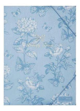 Папка на гумці arabeski а4 пластик синьо-сірий тм buromax