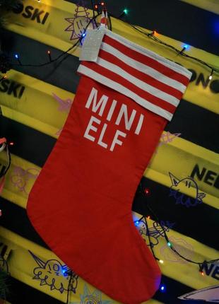 Новорічний різдвяний святковий декоративний шкарпетки на камін для подарунків3 фото