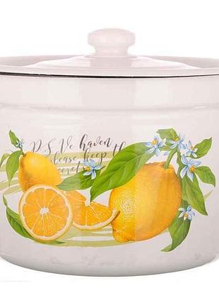 Каструля ем. 9л /2 цилиндрическая лимон (і1621/2) тм idilia