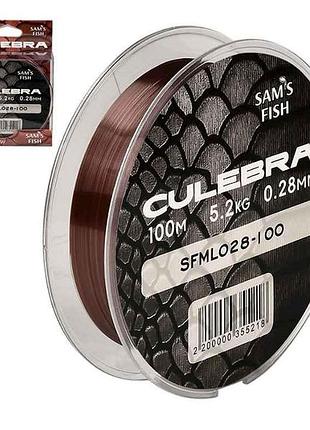 Лiска culebra 0,28мм 5,2кг 100м sfml028-100 тм stenson